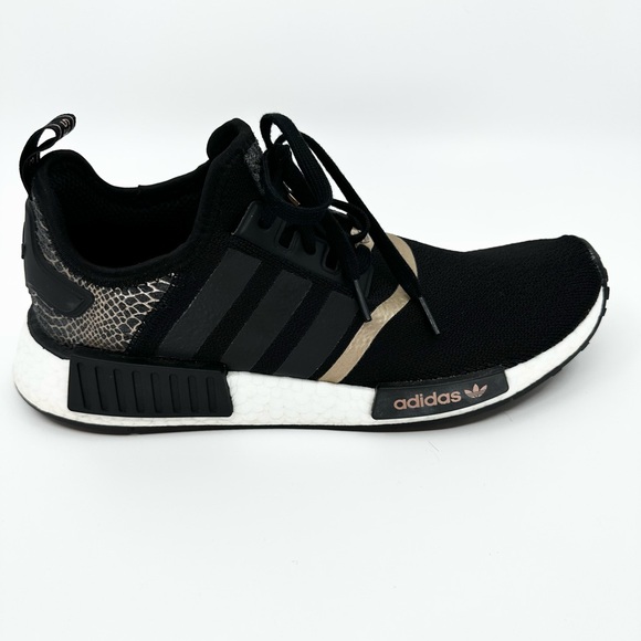 aDIDAS ORIGINALS WOMEN'S NMD R1 BLACK ROSE GOLD Lace Up Athletic Sneakers - Picture 1 of 12